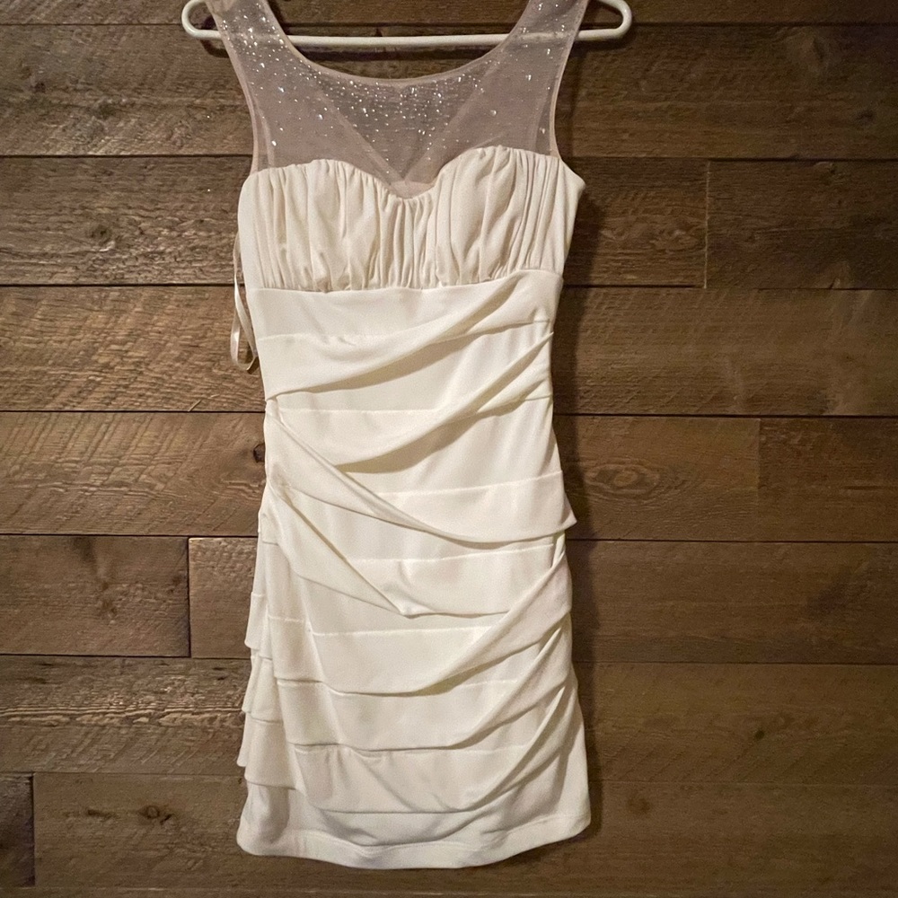Cream Mini Dress